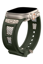 Apple Watch Uyumlu Hexagon Loop Silikon Kordon Yeşil