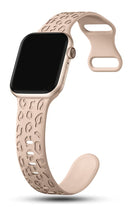 Apple Watch Uyumlu Leoline Silikon Spor Kordon Blush Sand
