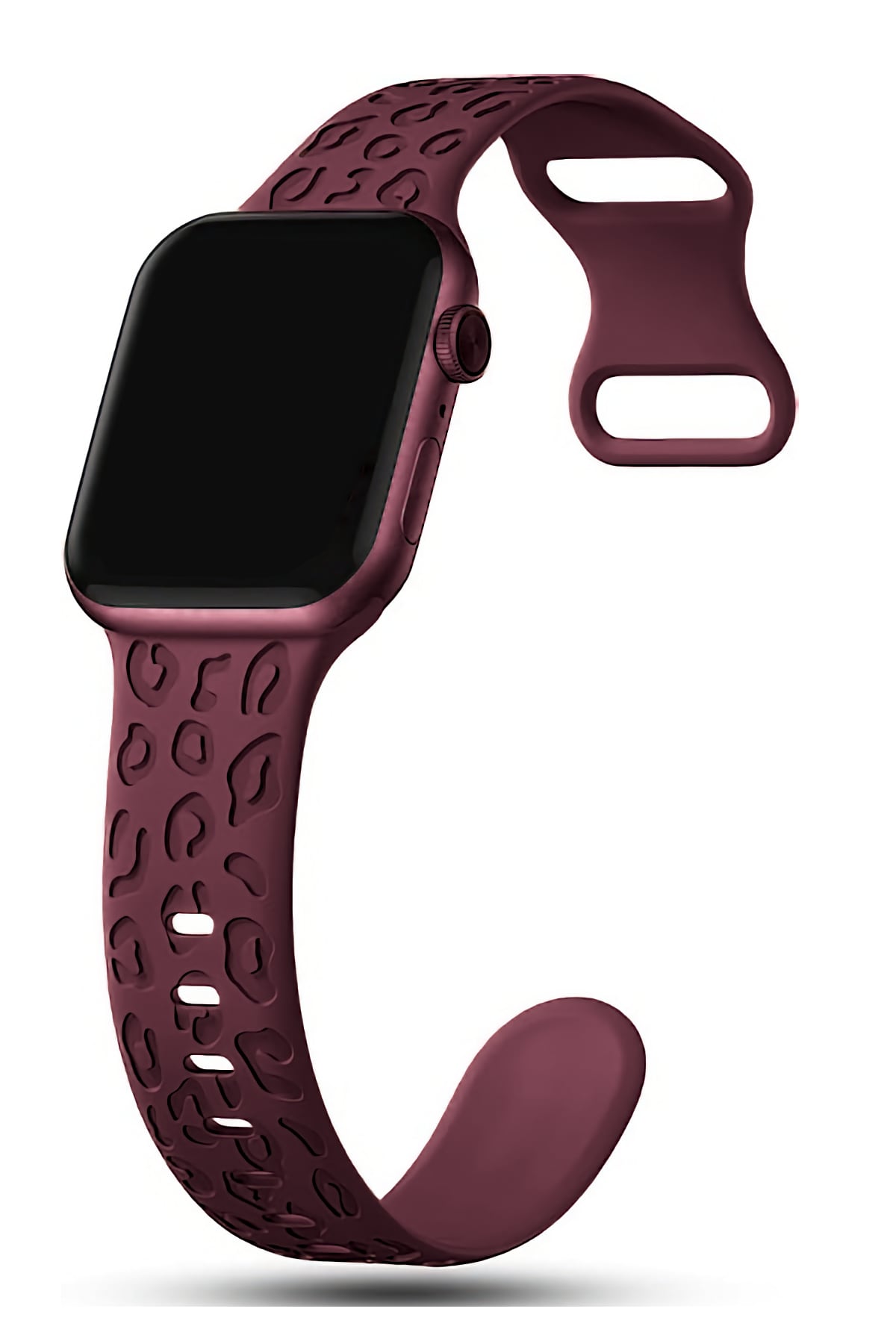Apple Watch Uyumlu Leoline Silikon Spor Kordon Merlot