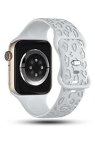Apple Watch Uyumlu Leoline Silikon Spor Kordon Silver Haze