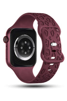 Apple Watch Uyumlu Leoline Silikon Spor Kordon Merlot