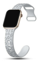 Apple Watch Uyumlu Leoline Silikon Spor Kordon Silver Haze