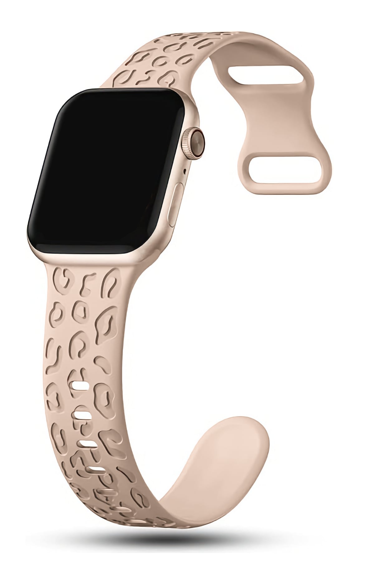 Apple Watch Uyumlu Leoline Silikon Spor Kordon Blush Sand