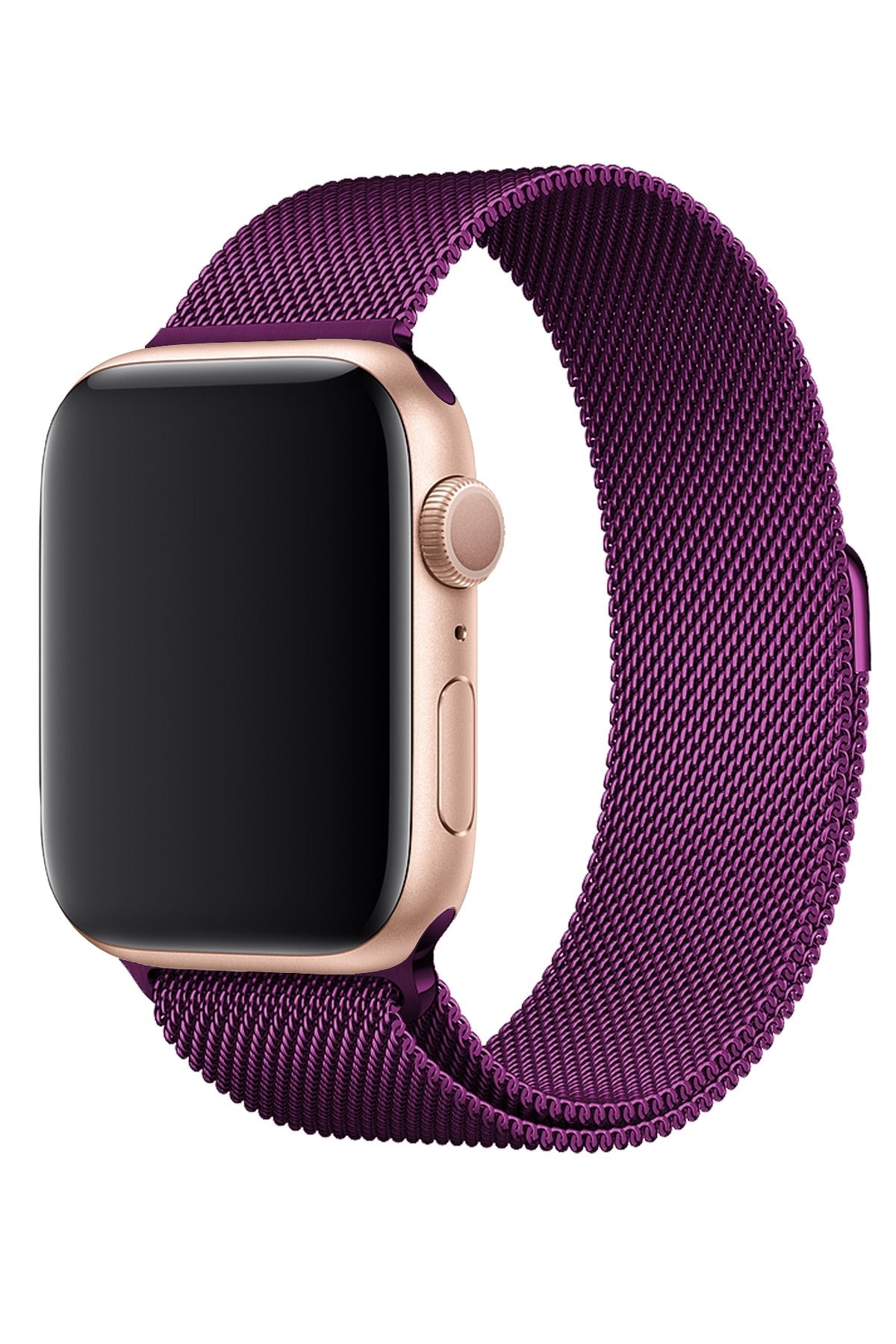 Apple Watch Uyumlu Metal Milano Loop Fuşya