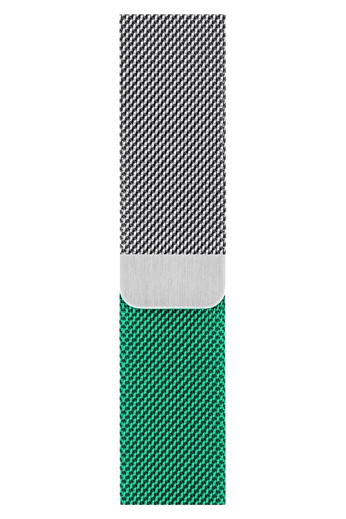 Apple Watch Uyumlu Metal Milano Loop Gümüş Nane