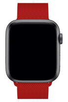 Apple Watch Uyumlu Metal Milano Loop Kırmızı