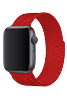 Apple Watch Uyumlu Metal Milano Loop Kırmızı