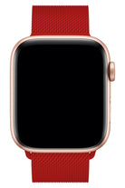 Apple Watch Uyumlu Metal Milano Loop Kırmızı