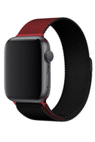 Apple Watch Uyumlu Metal Milano Loop Kömür Kırmızı