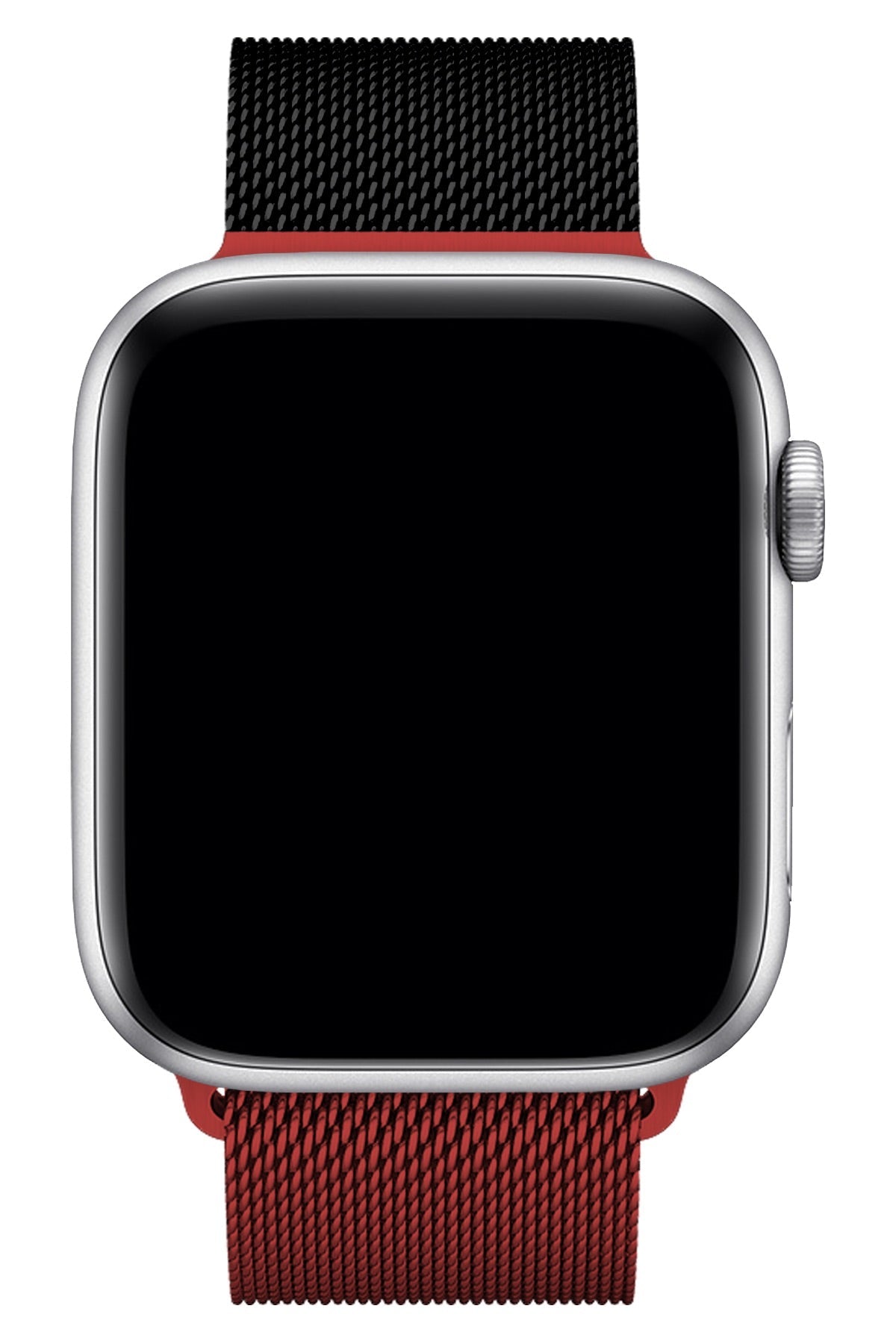 Apple Watch Uyumlu Metal Milano Loop Kömür Kırmızı