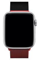 Apple Watch Uyumlu Metal Milano Loop Kömür Kırmızı
