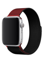 Apple Watch Uyumlu Metal Milano Loop Kömür Kırmızı