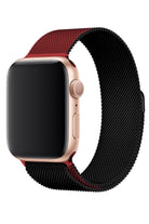 Apple Watch Uyumlu Metal Milano Loop Kömür Kırmızı