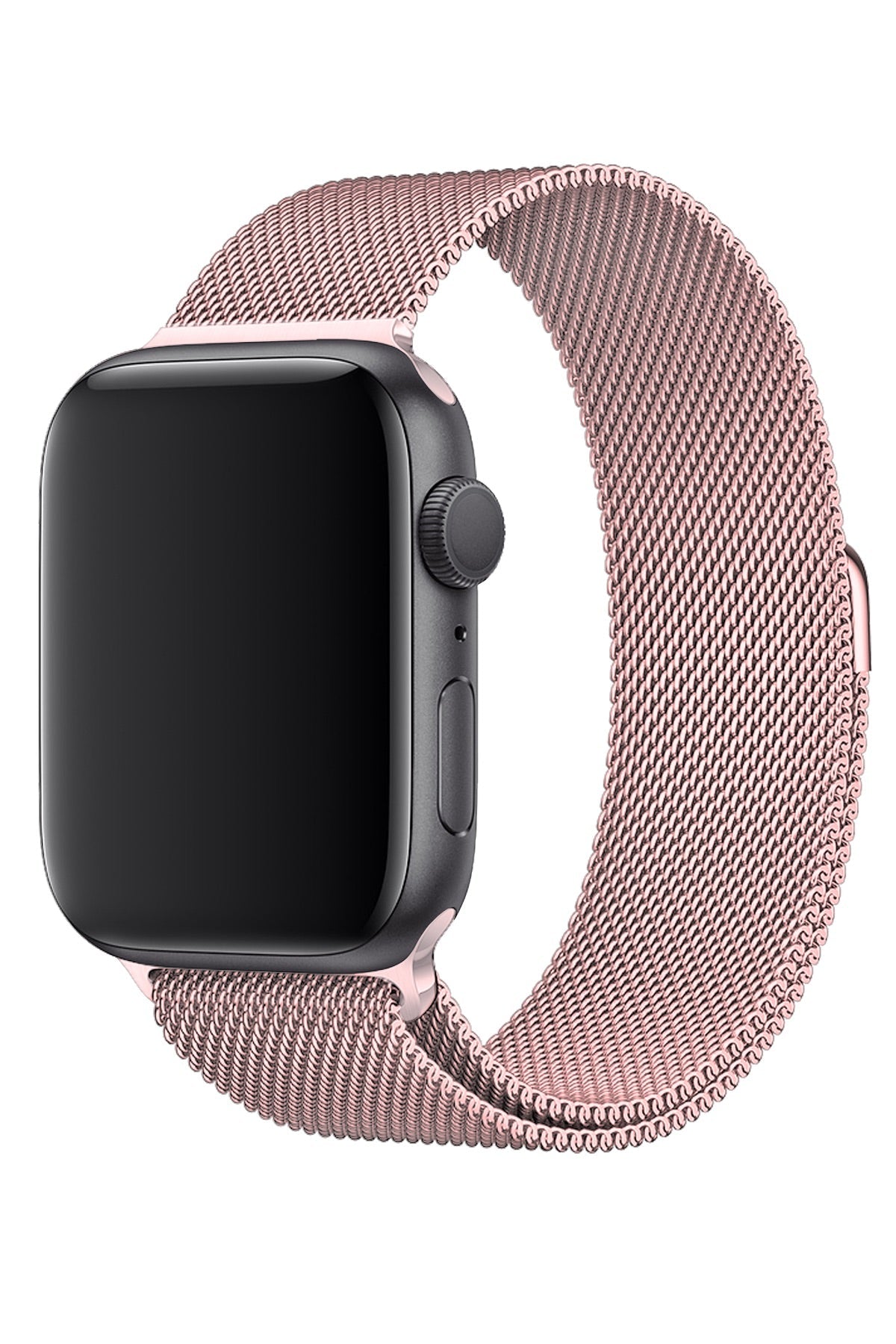 Apple Watch Uyumlu Metal Milano Loop Kum Pembe