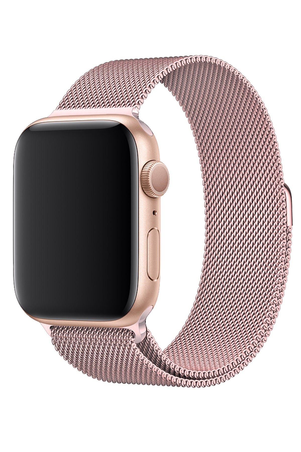 Apple Watch Uyumlu Metal Milano Loop Kum Pembe