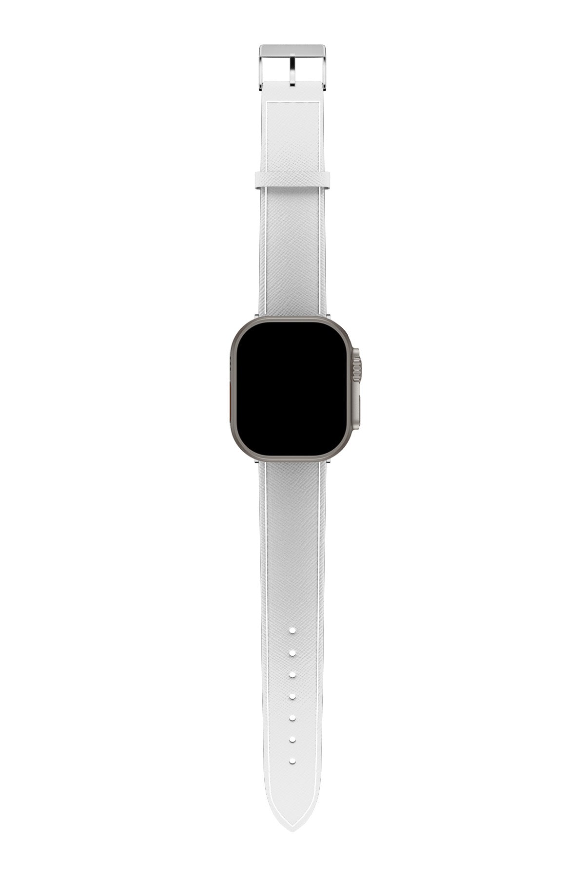 Apple Watch Uyumlu Saffiano Deri Kordon White