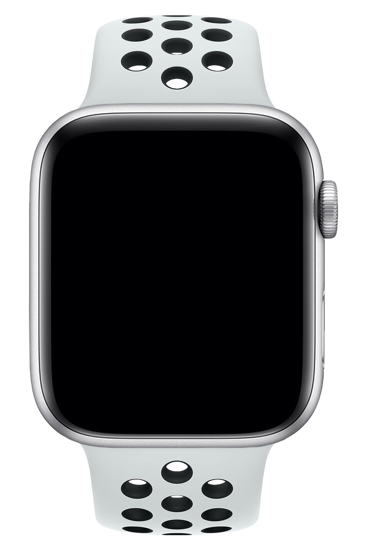 Apple Watch Uyumlu Silikon Delikli Spor Kordon Beyaz Siyah