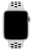 Apple Watch Uyumlu Silikon Delikli Spor Kordon Beyaz Siyah