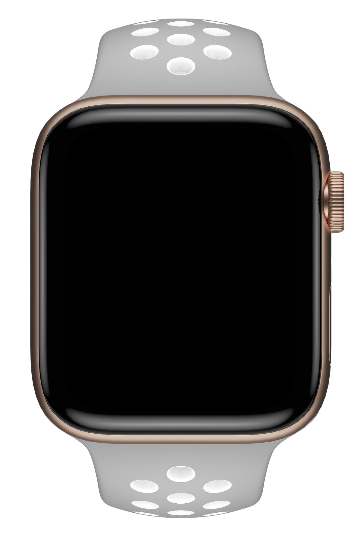Apple Watch Uyumlu Silikon Delikli Spor Kordon Gri Beyaz