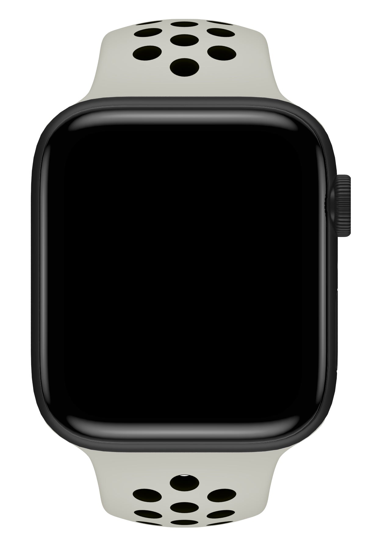 Apple Watch Uyumlu Silikon Delikli Spor Kordon Gri Siyah