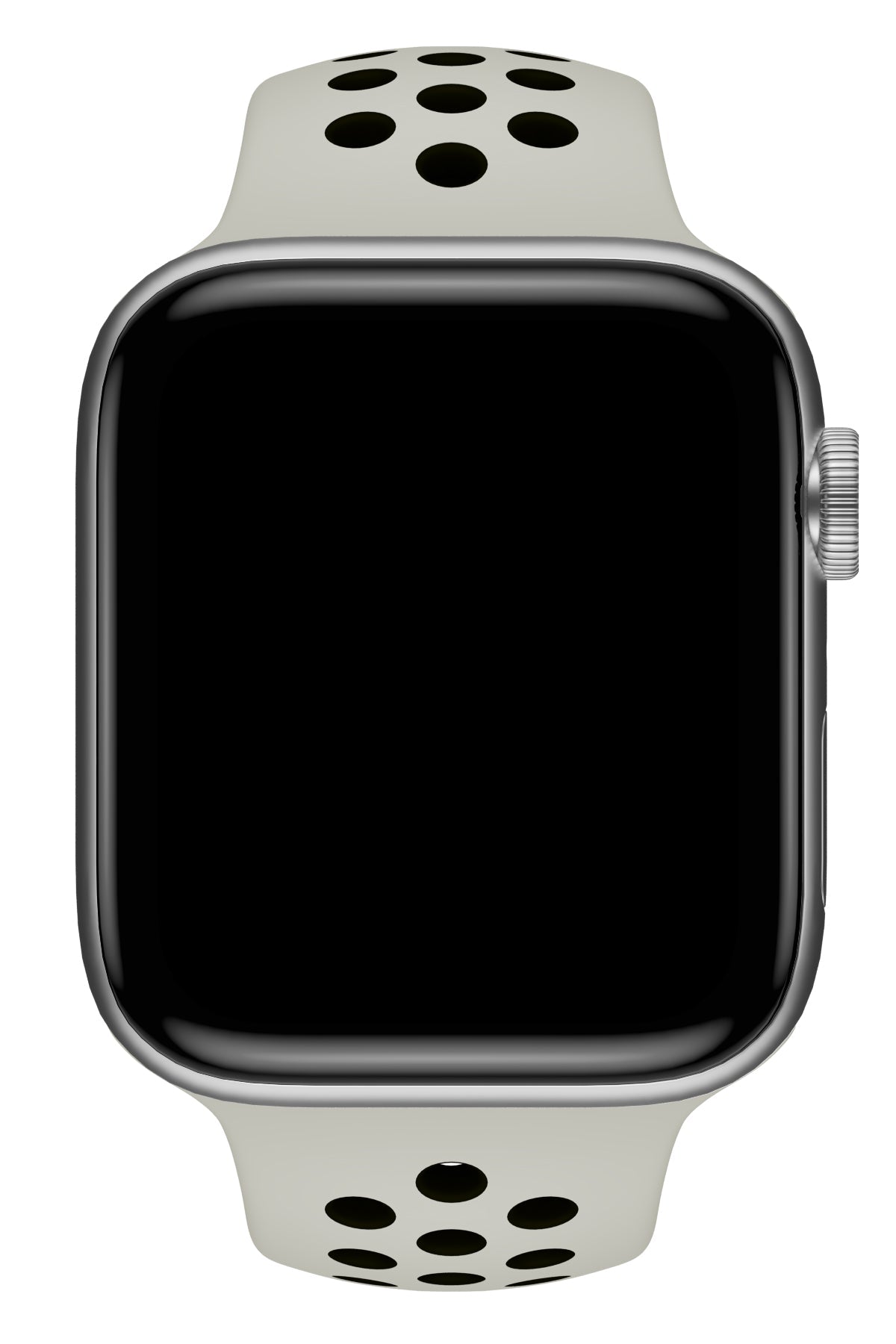 Apple Watch Uyumlu Silikon Delikli Spor Kordon Gri Siyah