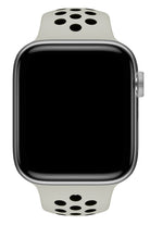 Apple Watch Uyumlu Silikon Delikli Spor Kordon Gri Siyah