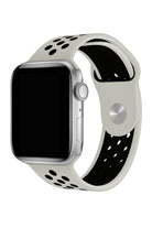 Apple Watch Uyumlu Silikon Delikli Spor Kordon Gri Siyah