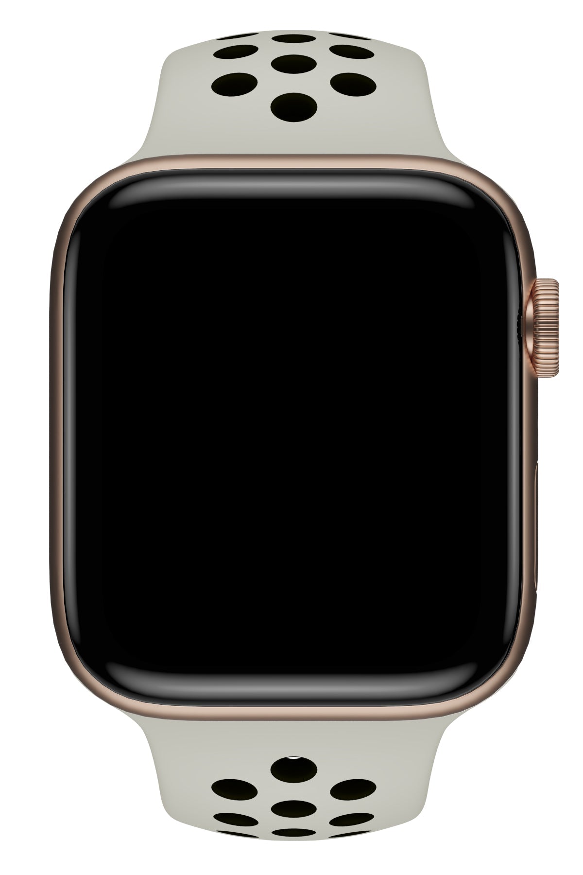 Apple Watch Uyumlu Silikon Delikli Spor Kordon Gri Siyah