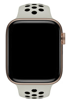 Apple Watch Uyumlu Silikon Delikli Spor Kordon Gri Siyah