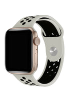 Apple Watch Uyumlu Silikon Delikli Spor Kordon Gri Siyah
