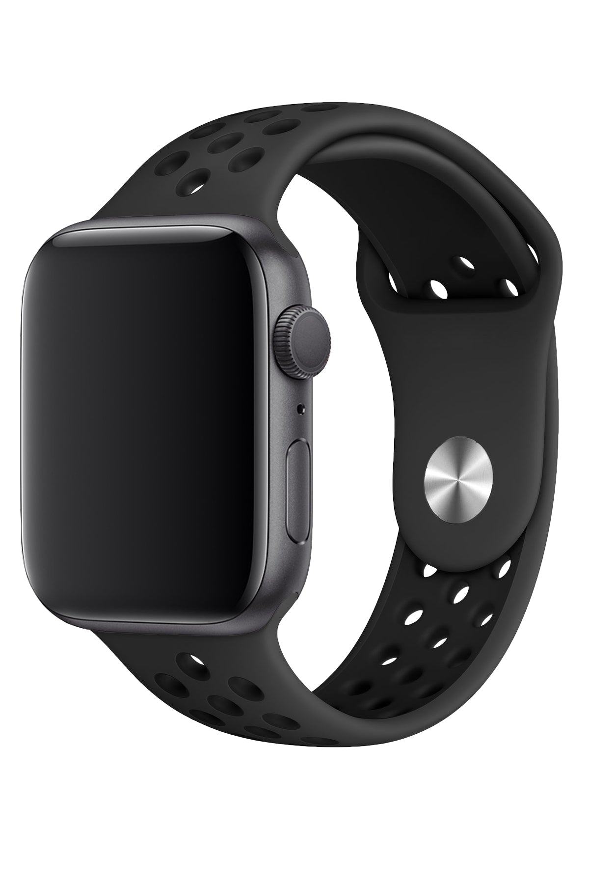 Apple Watch Uyumlu Silikon Delikli Spor Kordon Petrol Siyah