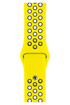 Apple Watch Uyumlu Silikon Delikli Spor Kordon Sarı Lacivert
