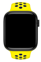 Apple Watch Uyumlu Silikon Delikli Spor Kordon Sarı Lacivert