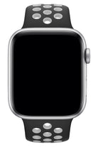 Apple Watch Uyumlu Silikon Delikli Spor Kordon Siyah Beyaz