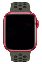 Apple Watch Uyumlu Silikon Delikli Spor Kordon Zeytin Yeşil