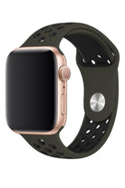 Apple Watch Uyumlu Silikon Delikli Spor Kordon Zeytin Yeşil