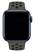 Apple Watch Uyumlu Silikon Delikli Spor Kordon Zeytin Yeşil