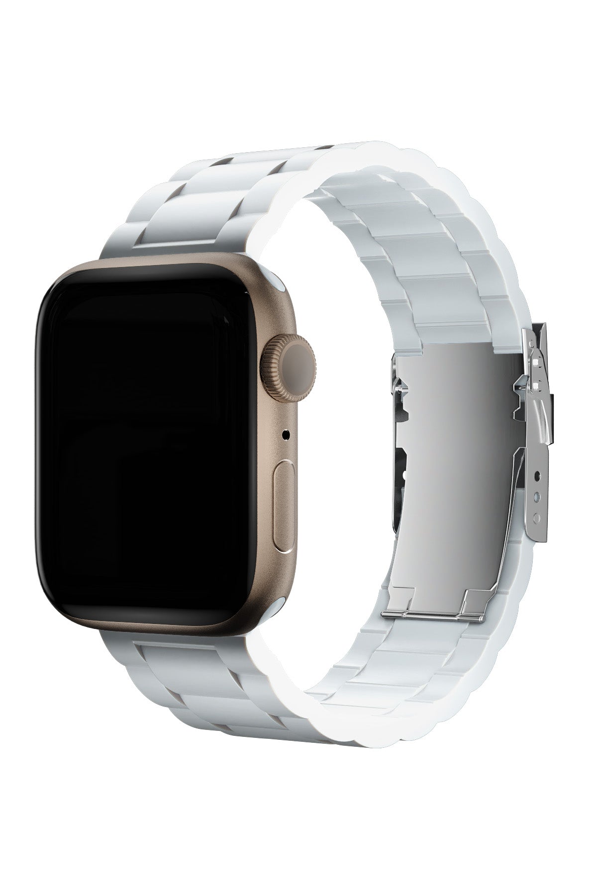 Apple Watch Uyumlu Soft Buckle Silikon Kordon Pearl