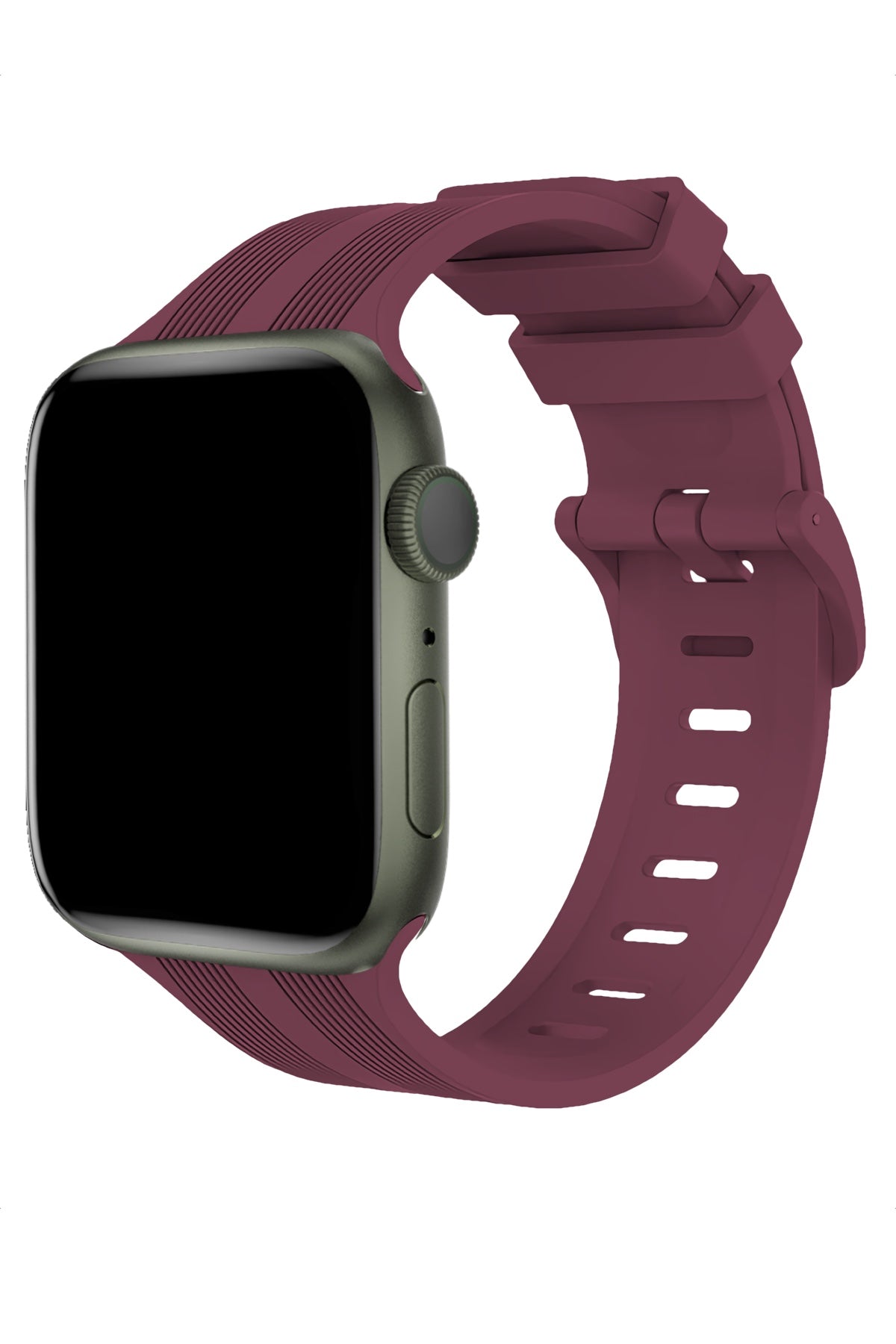Apple Watch Uyumlu Silikon Line Loop Kordon Mulberry