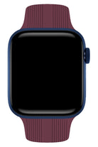 Apple Watch Uyumlu Silikon Line Loop Kordon Mulberry