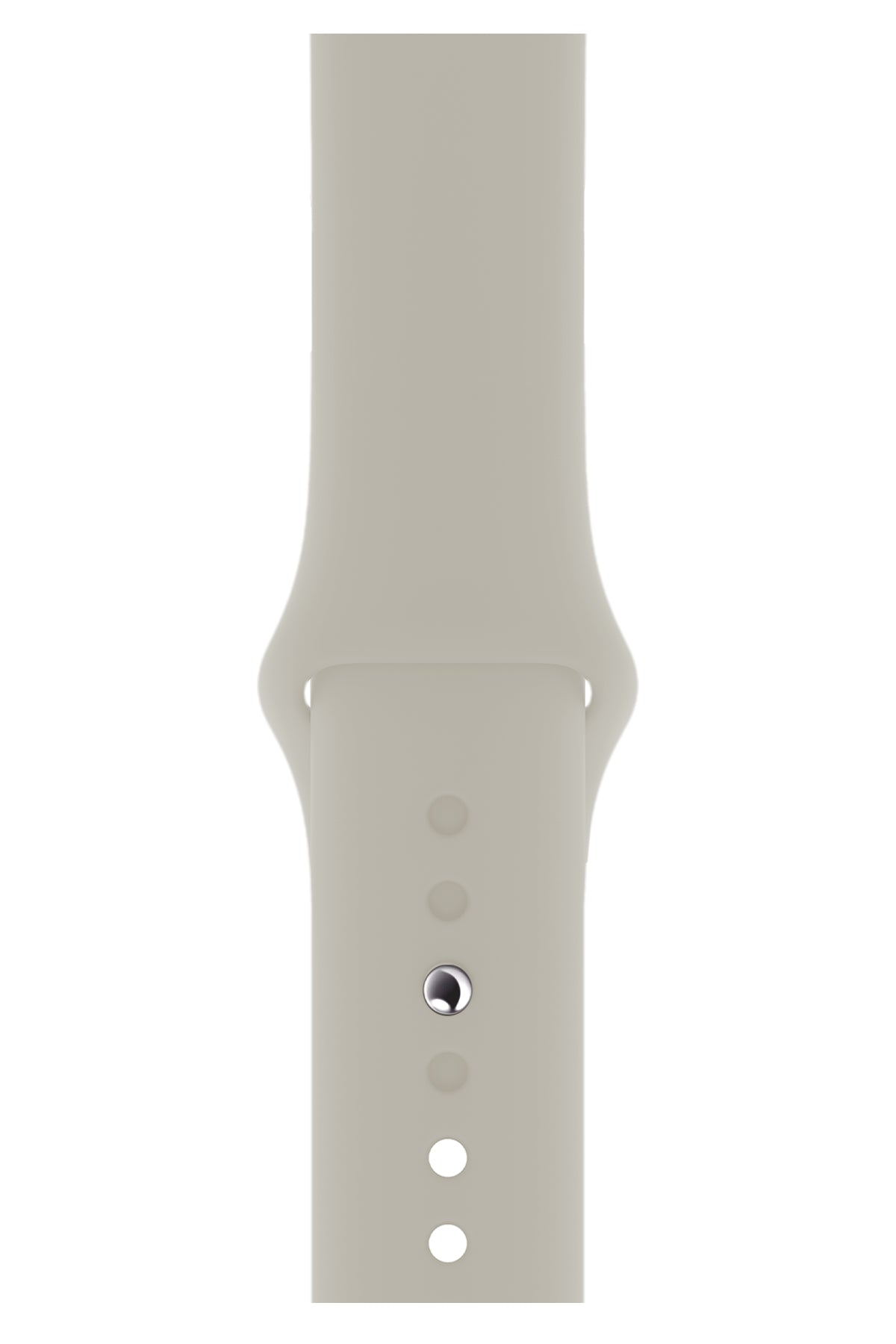 Apple Watch Uyumlu Silikon Spor Kordon Beige Beyaz