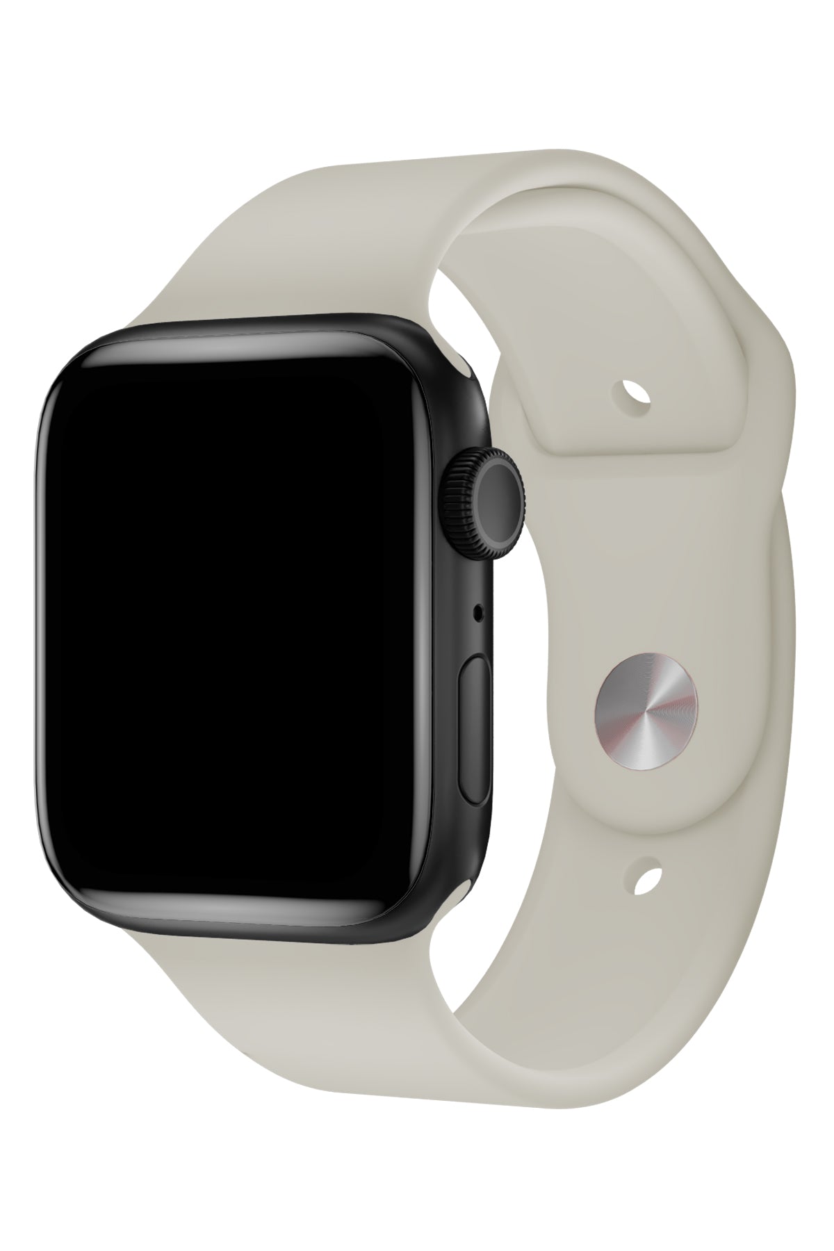Apple Watch Uyumlu Silikon Spor Kordon Beige Beyaz