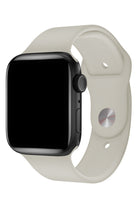 Apple Watch Uyumlu Silikon Spor Kordon Beige Beyaz