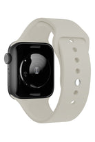Apple Watch Uyumlu Silikon Spor Kordon Beige Beyaz