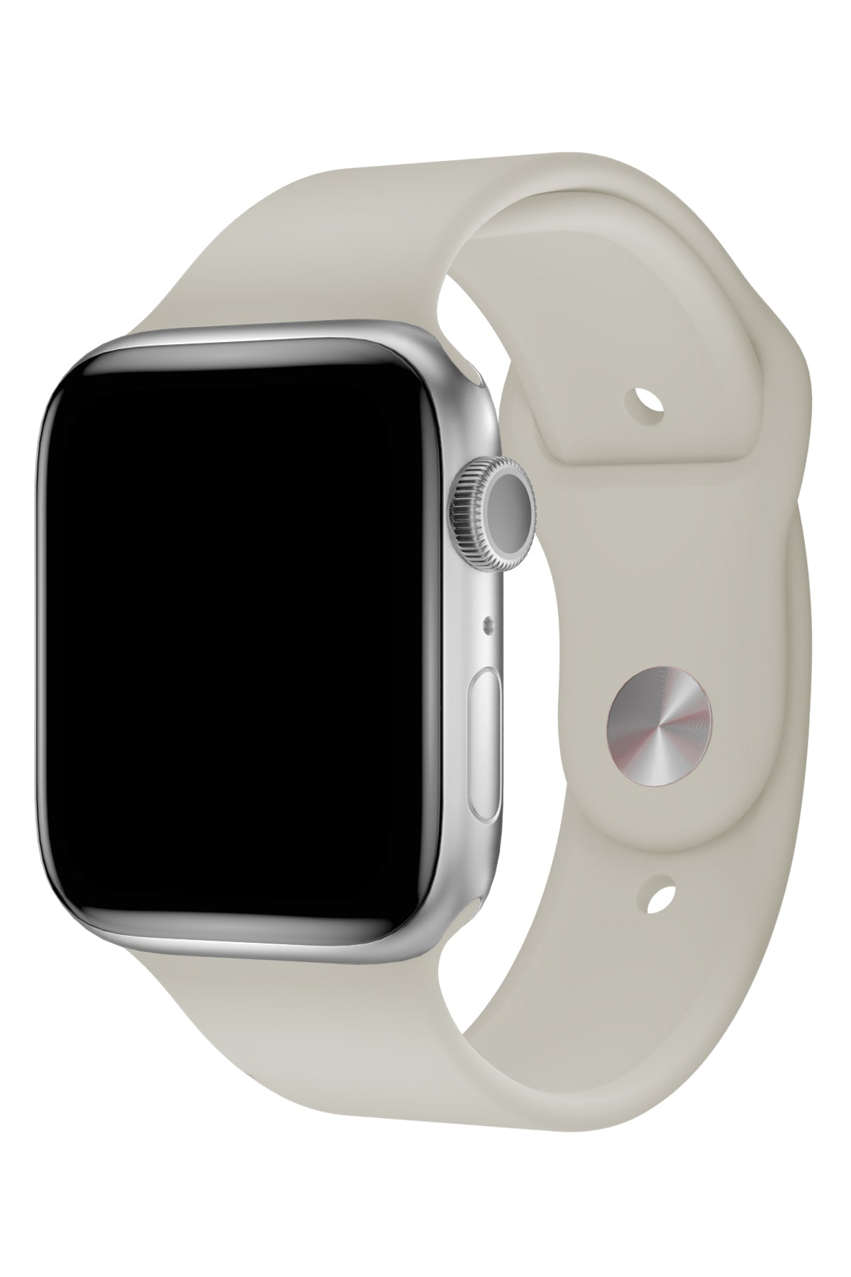Apple Watch Uyumlu Silikon Spor Kordon Beige Beyaz
