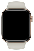 Apple Watch Uyumlu Silikon Spor Kordon Beige Beyaz