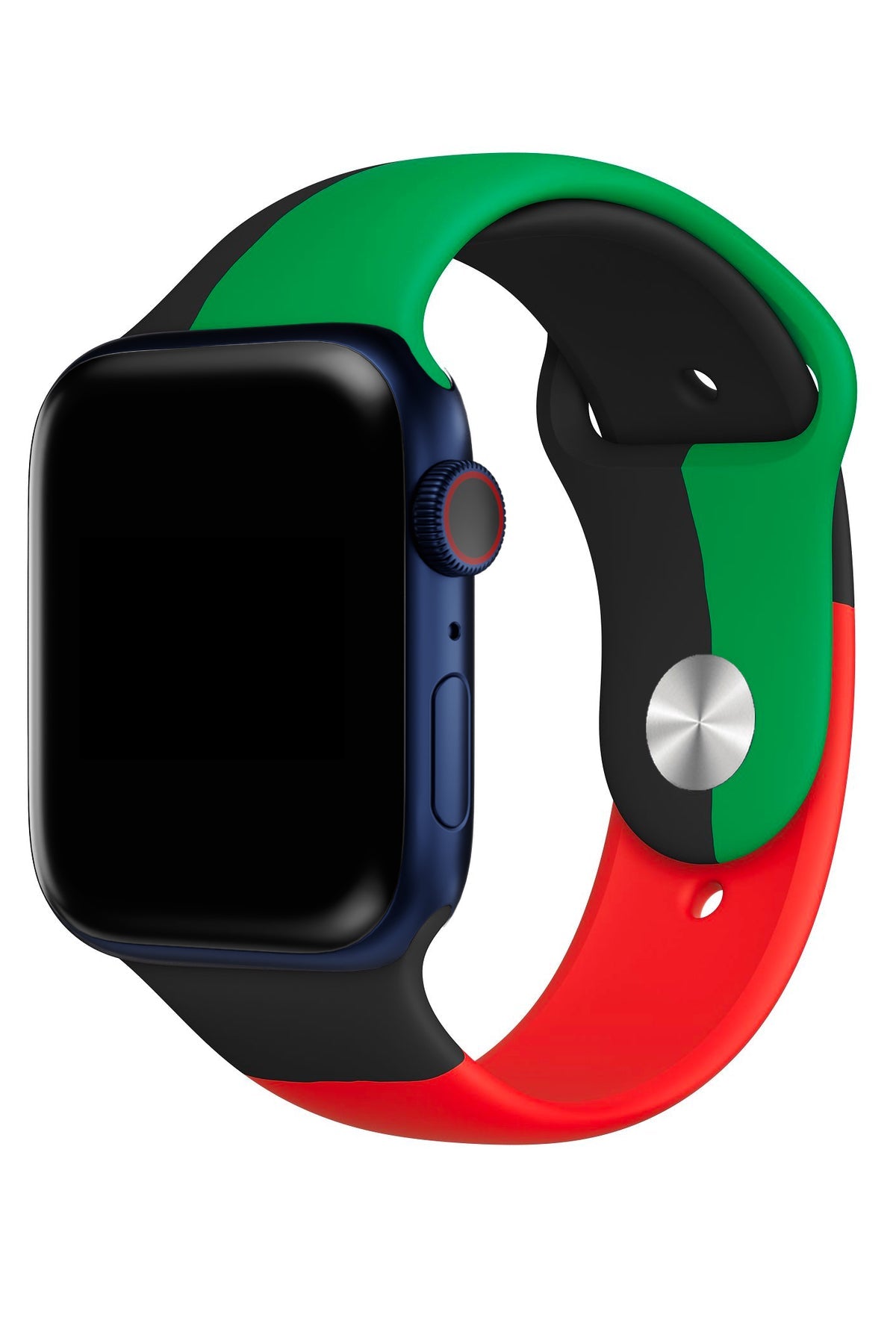 Apple Watch Uyumlu Silikon Spor Kordon Black Line