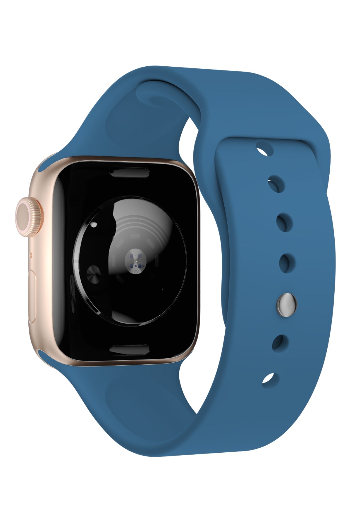 Apple Watch Uyumlu Silikon Spor Kordon Denim Mavi