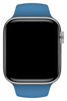 Apple Watch Uyumlu Silikon Spor Kordon Denim Mavi