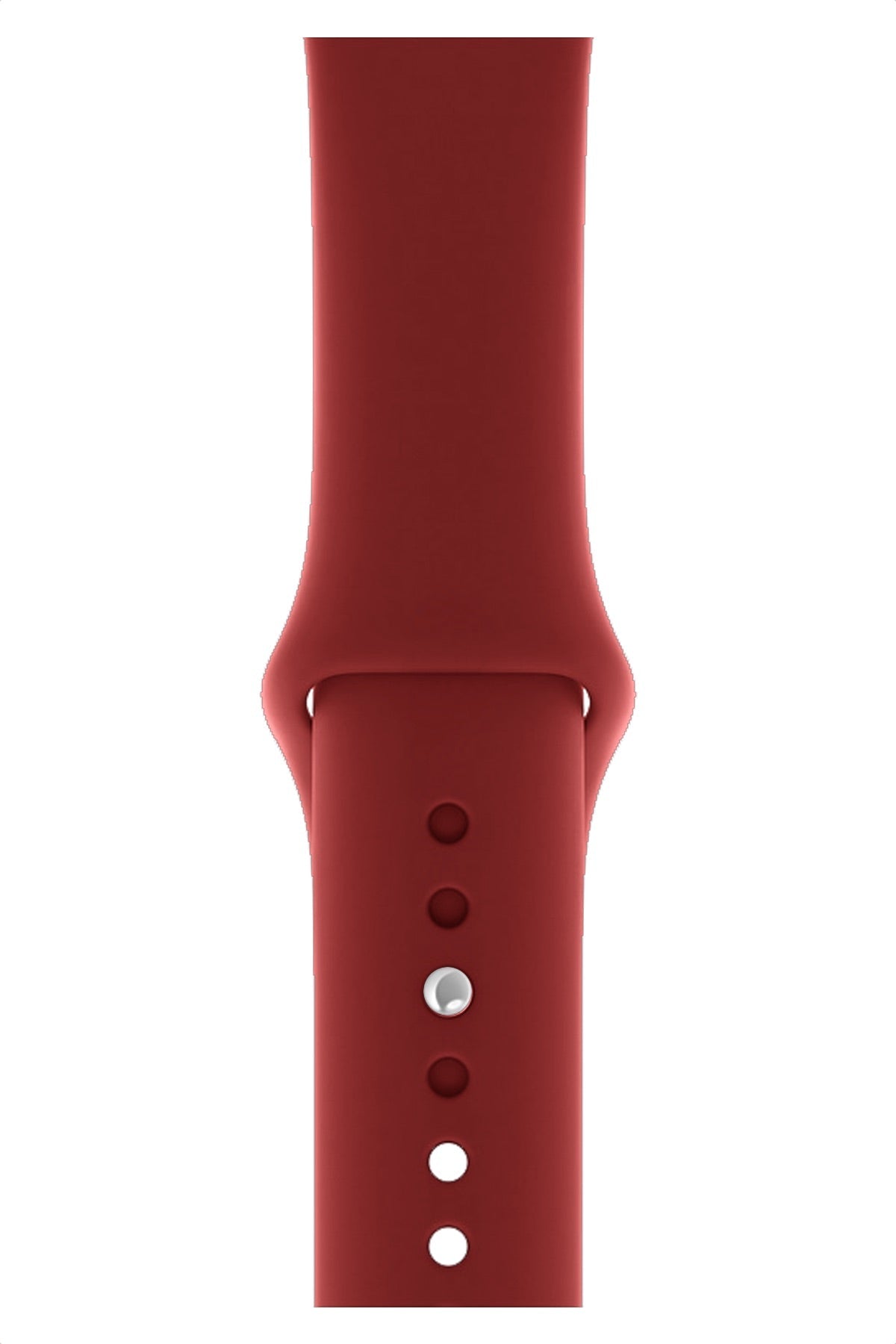 Apple Watch Uyumlu Silikon Spor Kordon Falu Kırmızı